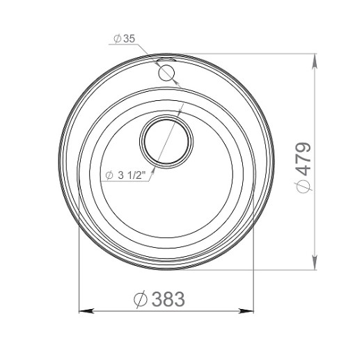 Լվացարան  Raiber RQ13 կլոր 
