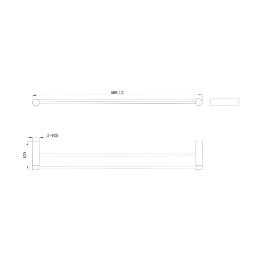 Սրբիչի կախիչ Raiber prem RPG-80001,ոսկեգ.