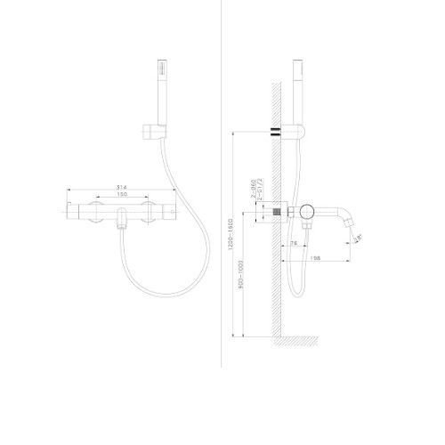 Ծորակ լոգարանի Raiber Premium, Graceful RPG-003,ոսկեգույն