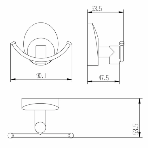Կախիչ 2 բռնակով Raiber R70102