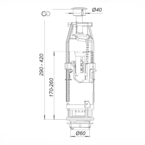 Զուգարանի քաշիչ-պապլավոկ Абк-12