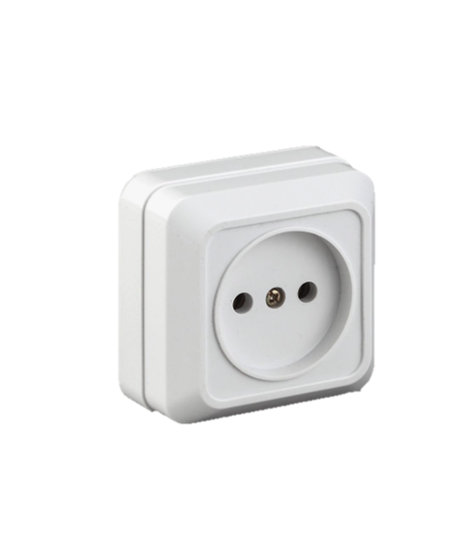 Վարդակ արտաքին սպիտակ IEK OKTAVA