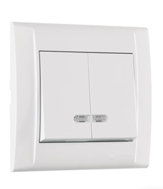 Անջատիչ 2տ լույսով Makel