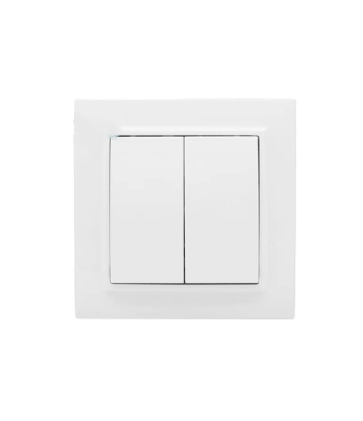 Անջատիչ 2տ. սպիտակ OVIVO առանց պանել