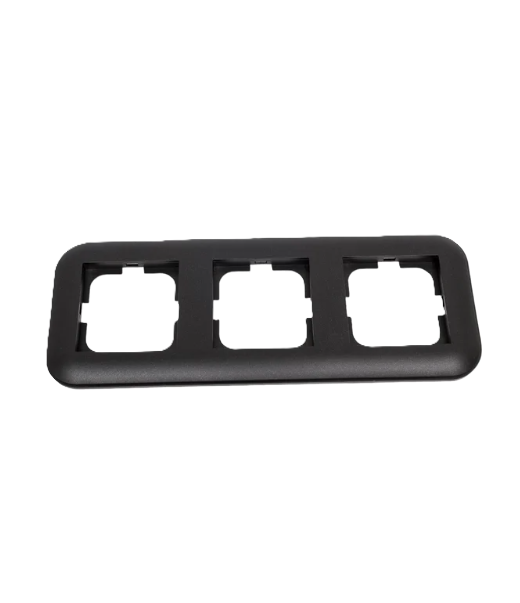 Վարդակի շրջանակ կլոր 3տ. սև  OVIVO LOFT