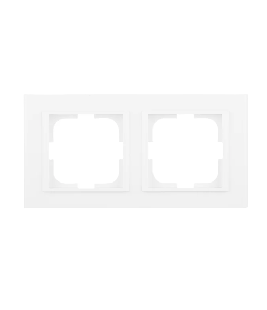 Վարդակի շրջանակ 2տ.  սպիտակ OVIVO 